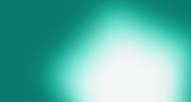 Abstract teal green background with soft light glow and grainy texture