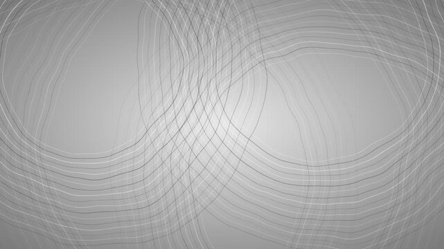 Abstract background featuring intricate thin grey overlapping circular lines