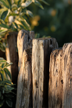 Close-up details of wooden, woven, and decorative fences. Textures, craftsmanship, and design elements for unique boundaries.