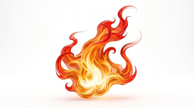 A hypnotic flame captured in motion, revealing delicate layers of incandescent light and heat.
