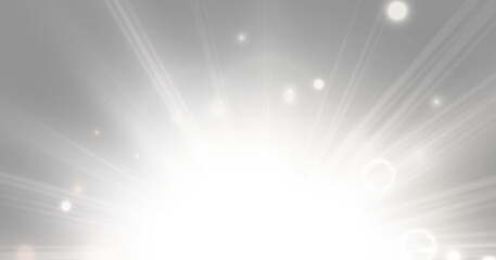 White Christmas light explosion with festive bokeh and magic winter rays isolated on alpha background © LILIIA SMIRNOVA