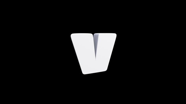 Animation of 3D letters rotating against a black background, forming the word VOTE.
