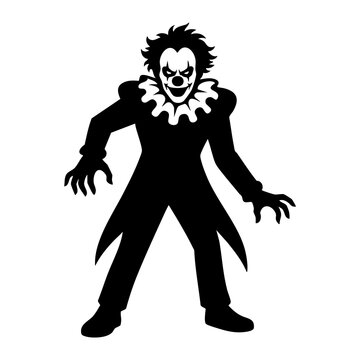 Clown silhouette vector