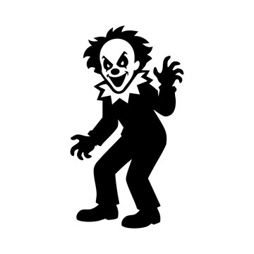 Clown silhouette vector