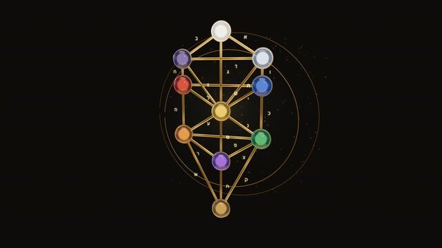 Geometric Tree of Life Static Shot 4K Seamless Loop