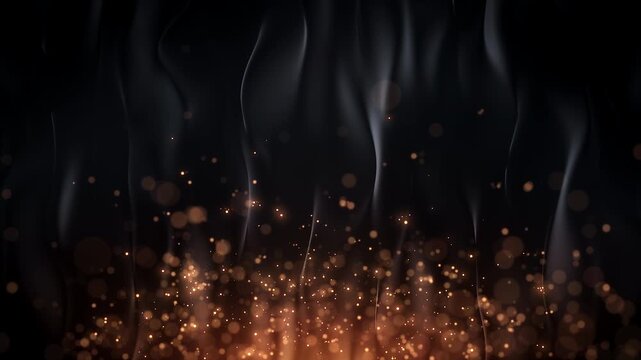 Luxury Looped Background With Sparks and Embers for Transitions in Social Media Posts