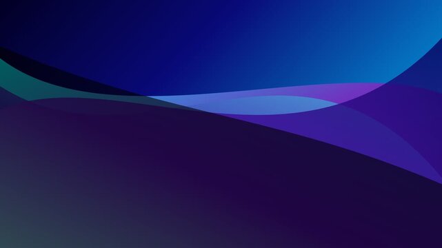 Abstract flowing wave layers with deep blue and purple gradients background
