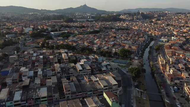 Aerial view of a residential neighborhood in Osasco, S&atilde;o Paulo, Brazil