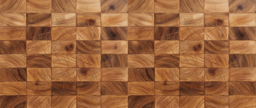 Wood block butcher cutting surface with a textures concept