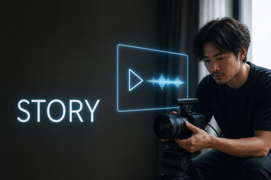 Filmmaker Capturing Documentary Moment Hologram for Visual Storytelling Video Journalism and Creative Production
