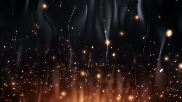Luxury Looped Background With Sparks and Embers for Social Media
