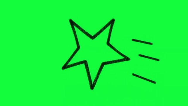 Star icon green screen video, looping animation video