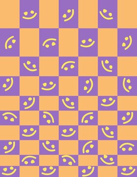 seamless pattern with funny faces