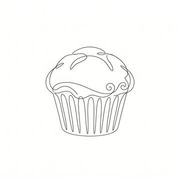 chocolate muffin on white background