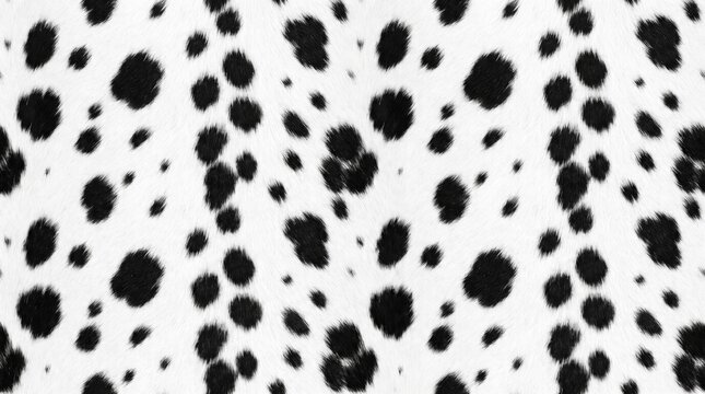 Close up of dalmatian dog spots creating a unique spotted pattern texture