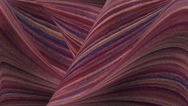 Abstract red sandstone sediment texture background with curved wave pattern and purple soil layers