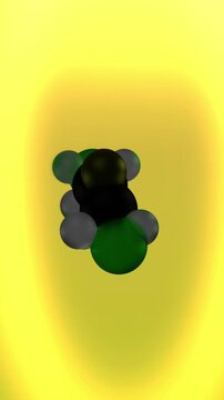  Mustard Gas Molecule or Chemical Compound - Vertical.