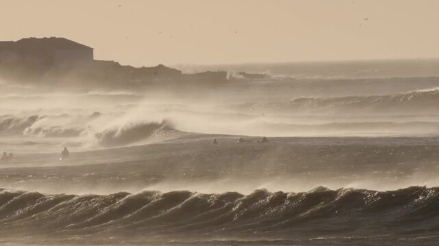 wild rolling ocean waves in violent storm 478
