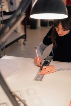 Woman designing at office