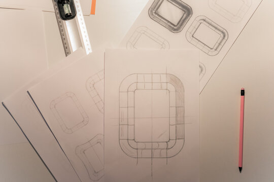 Sketches on table