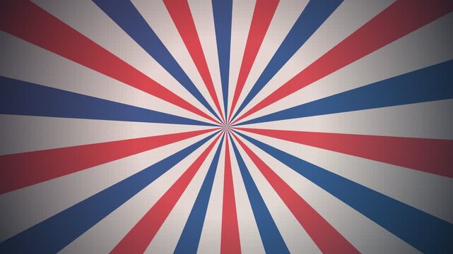 Vibrant patriotic rays emanate from a central point to create a dynamic visual energy that honors national spirit and celebrates festive occasions with a bold rhythmic pattern for graphic
