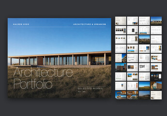 Landscape Architecture Portfolio Template, Architect Project Proposal, Case Study & Book Layouts