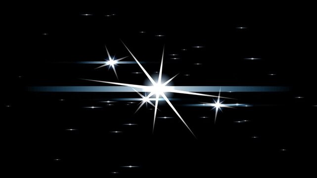 Cosmic starburst lens flare overlay for video projects