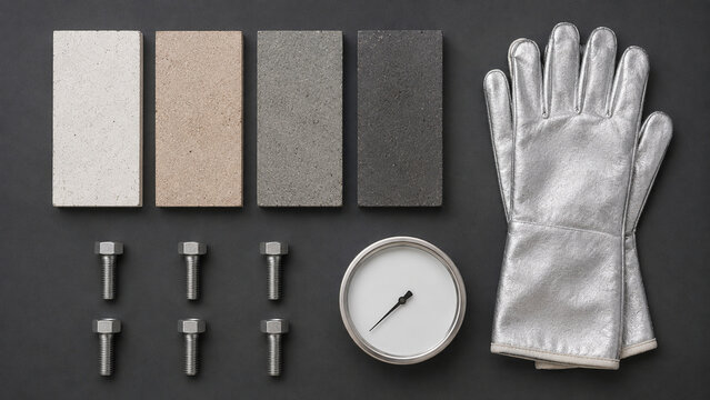 Furnace maintenance kit with refractory samples for steel quality
