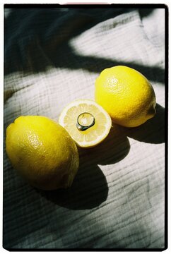 A Still Life With Lemons and golden ring
