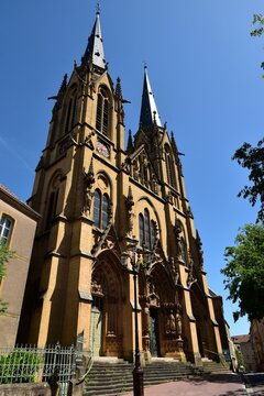 La fa&ccedil;ade de l&rsquo;&eacute;glise Sainte-S&eacute;gol&egrave;ne de Metz