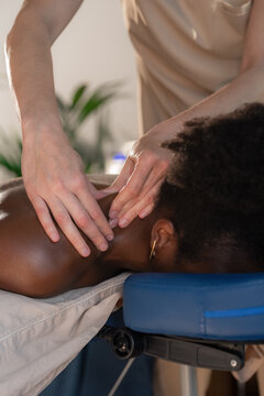 Relieving back massage session