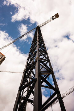 Tower Crane Mast Against Sky