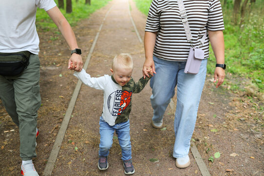 The family is spending time in the park