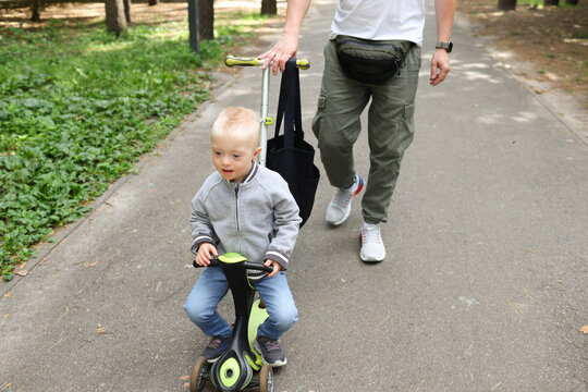 The family is spending time in the park