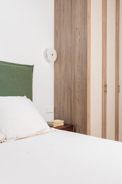 Bedroom detail near custom closet