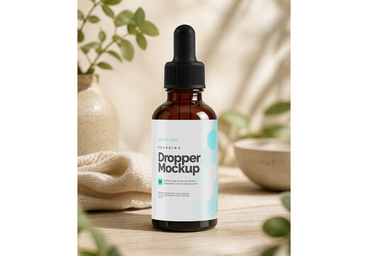 Dropper Mockup Template for Merchandise Display and Promotion