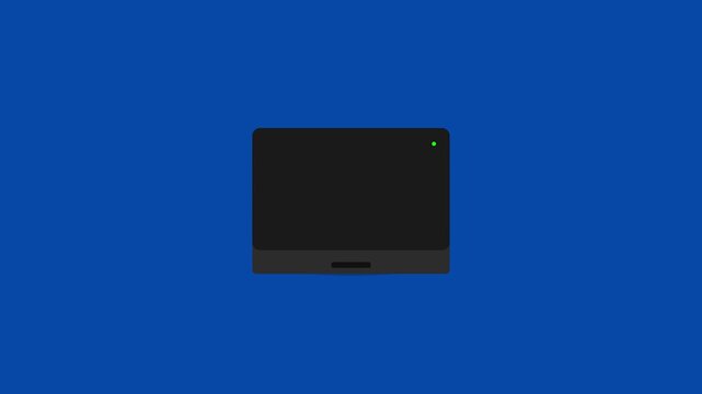 Minimalist Dark Screen with Green Power Light