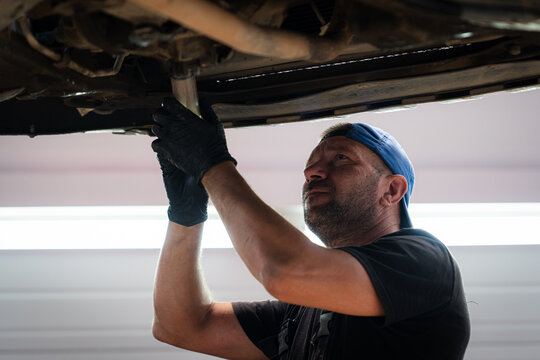Mechanic Working Under Vehicle