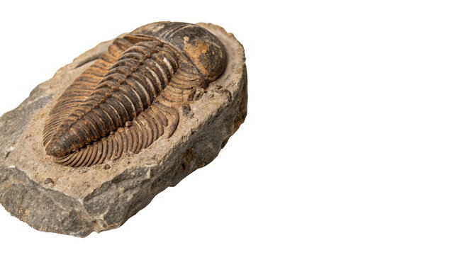 Prehistoric petrified trilobite fossil specimen detailed ancient organic rock artifact