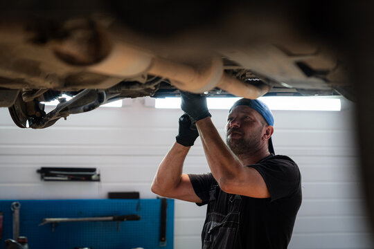 Mechanic Working Under Vehicle