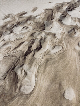 Sand dunes shaped by nature