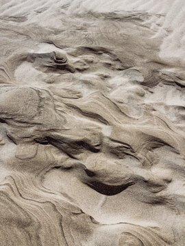 Sand dunes shaped by nature
