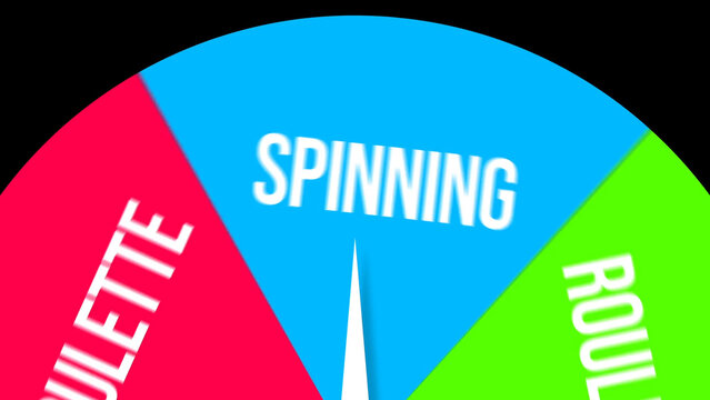 Spinning Text and Media Roulette Wheel