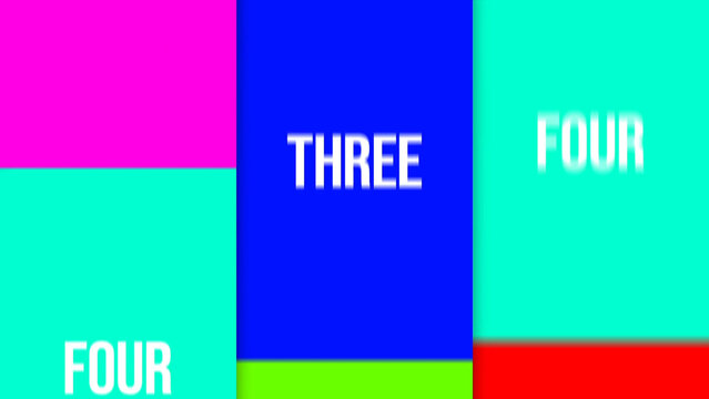 Spinning Triple Split Text Shuffle Transition