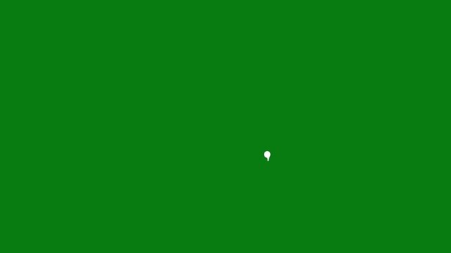 Handwritten letter A animation on green screen chroma key