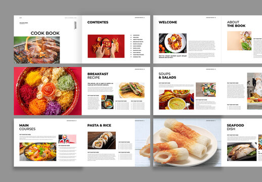 Cookbook Brochure Template Design