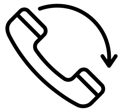 Phone call return or callback icon