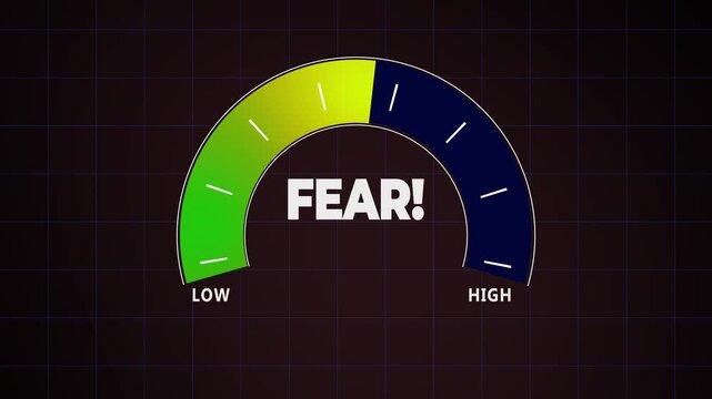 fear! Level Measuring Device with arrow and scale.4K motion animation.
