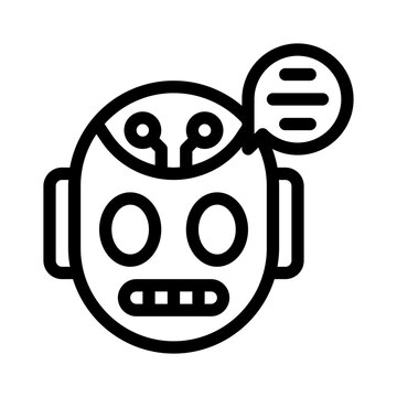Chatbot line icon