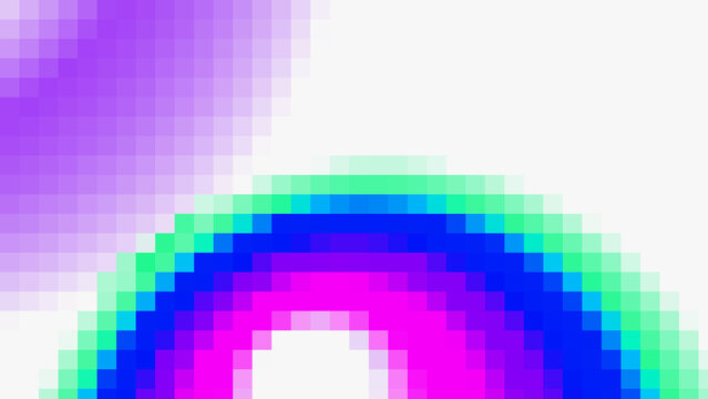 Abstract colorful pixel art circle background